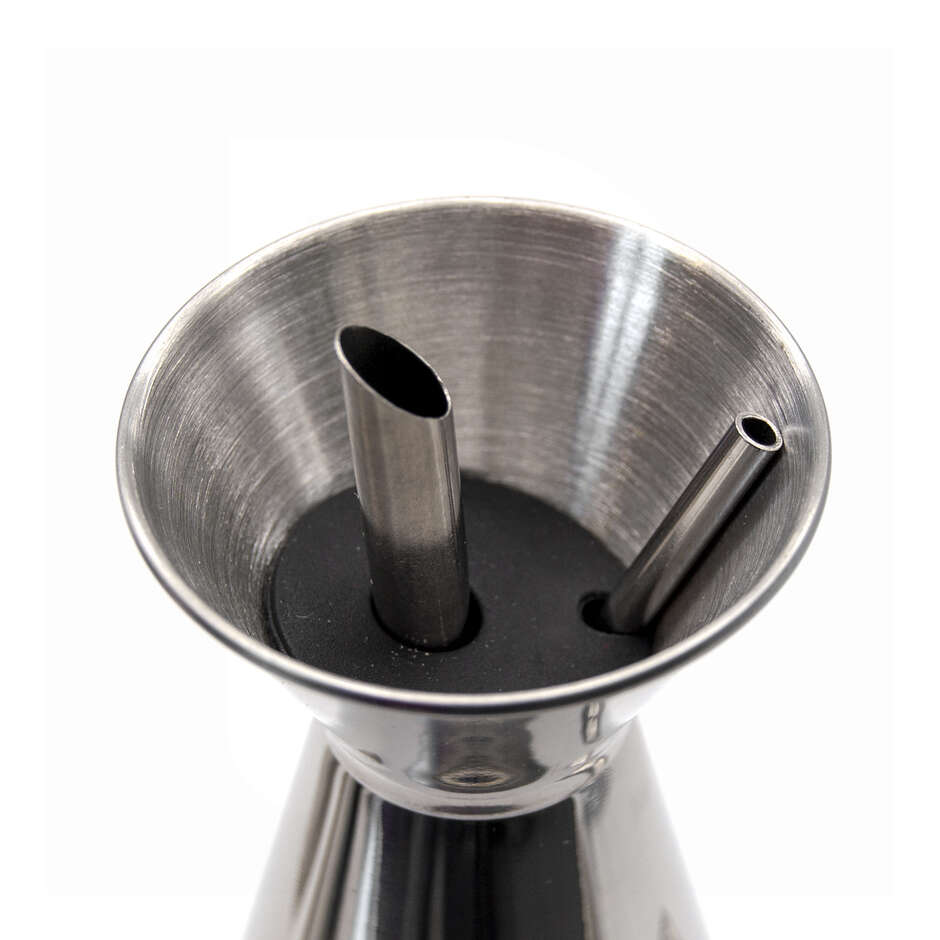 Huilière conique anti-goutte en acier inox 1 L