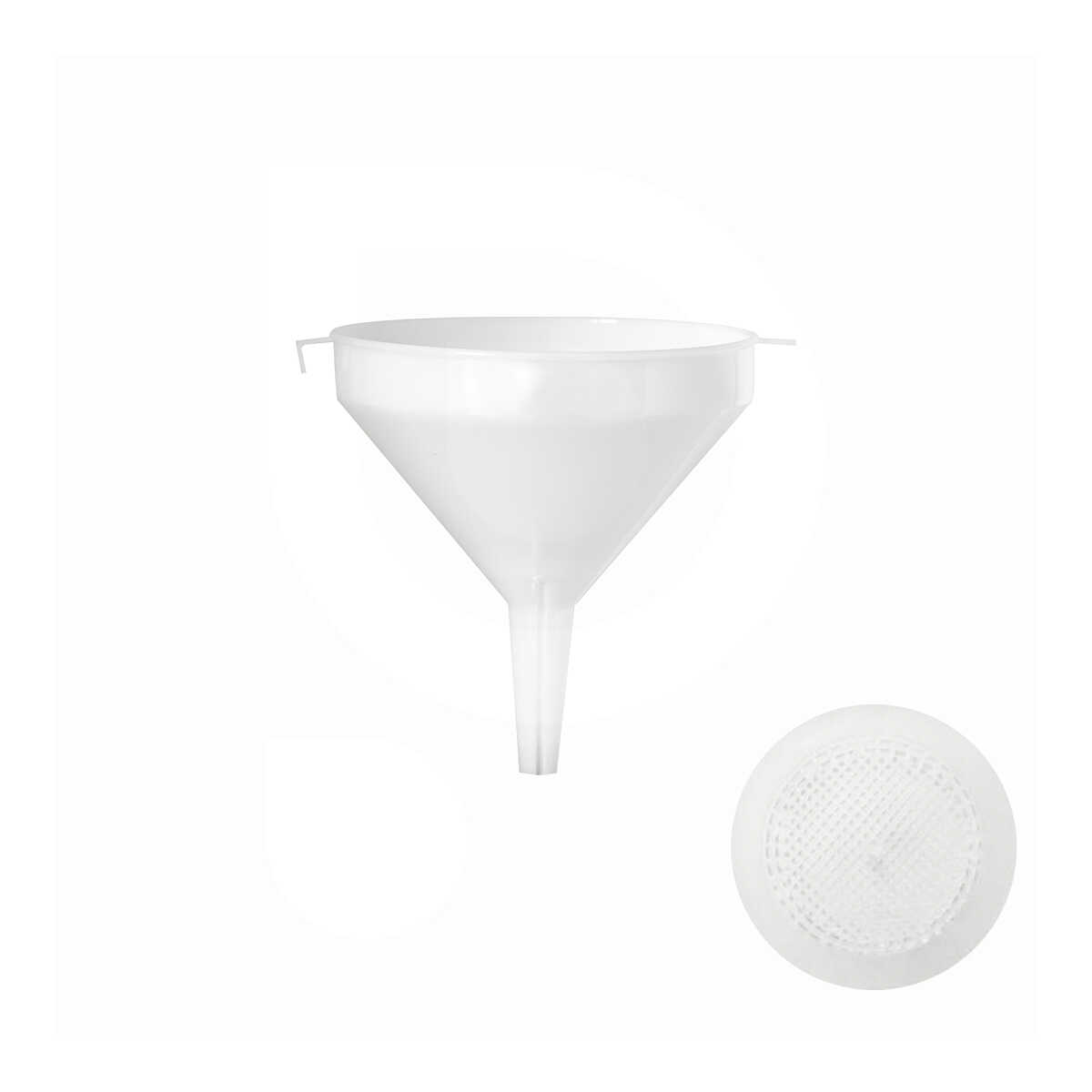 Imbuto bianco in plastica Ø 15 con filtro ACP0109