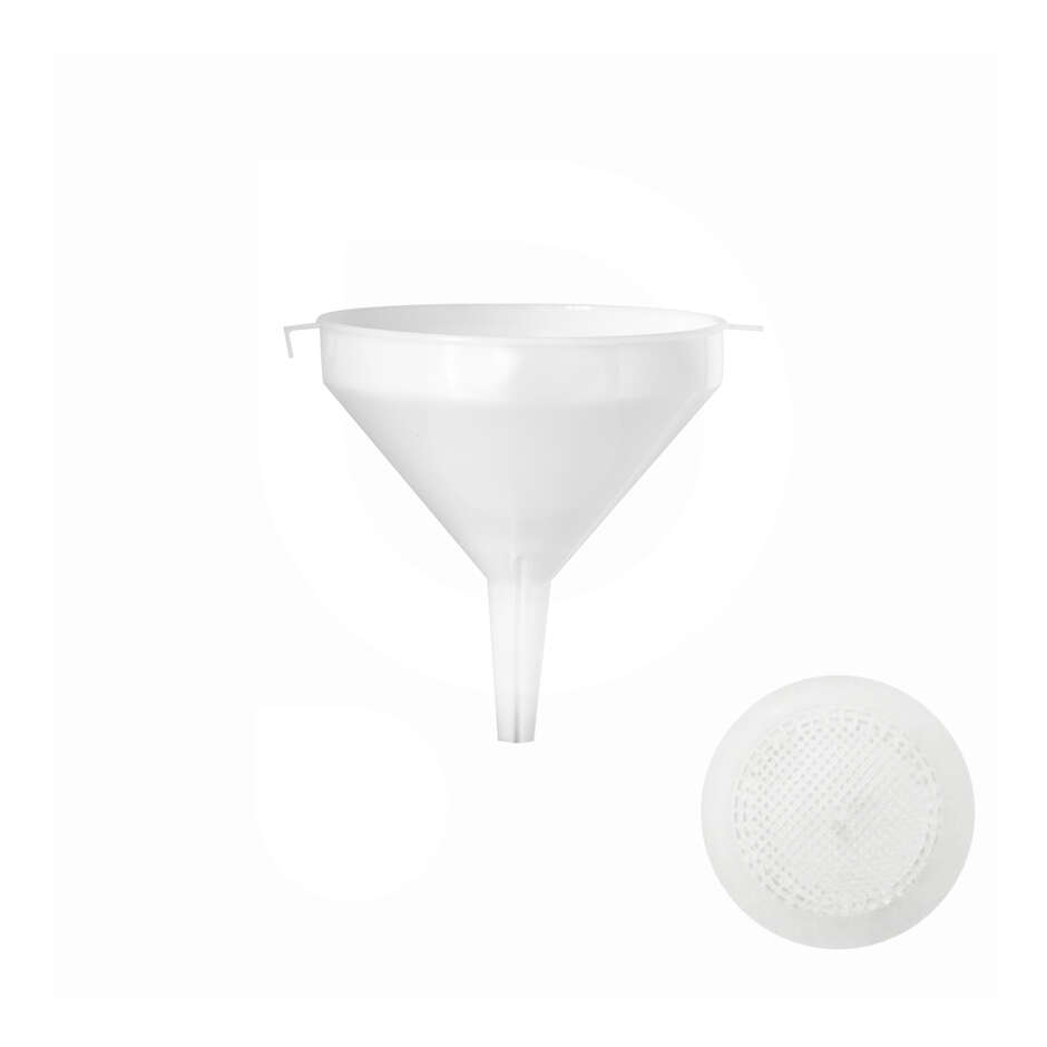 Imbuto bianco in plastica Ø 15 con filtro