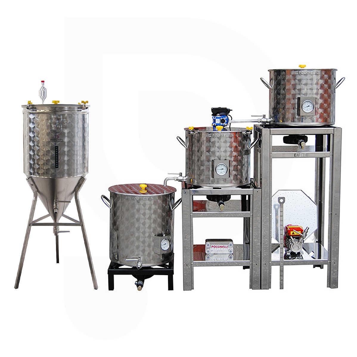 Impianto birra EASY 50 Conico con fermentatore fondo conico 60° Birra