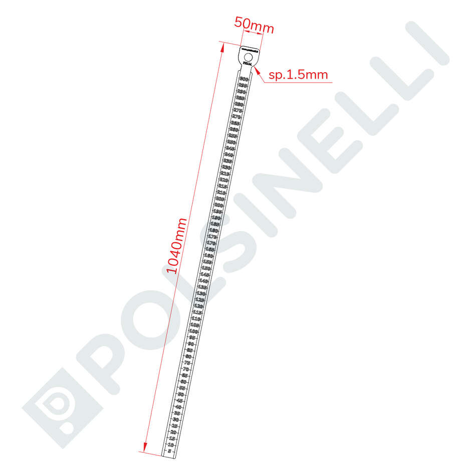 Indicator de nivel de acero Inox Birrometro 300 para fermentador 