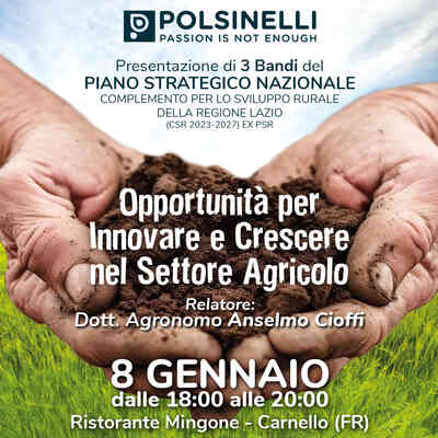  Innovare e Crescere nel Settore Agricolo - 8 gennaio 2024