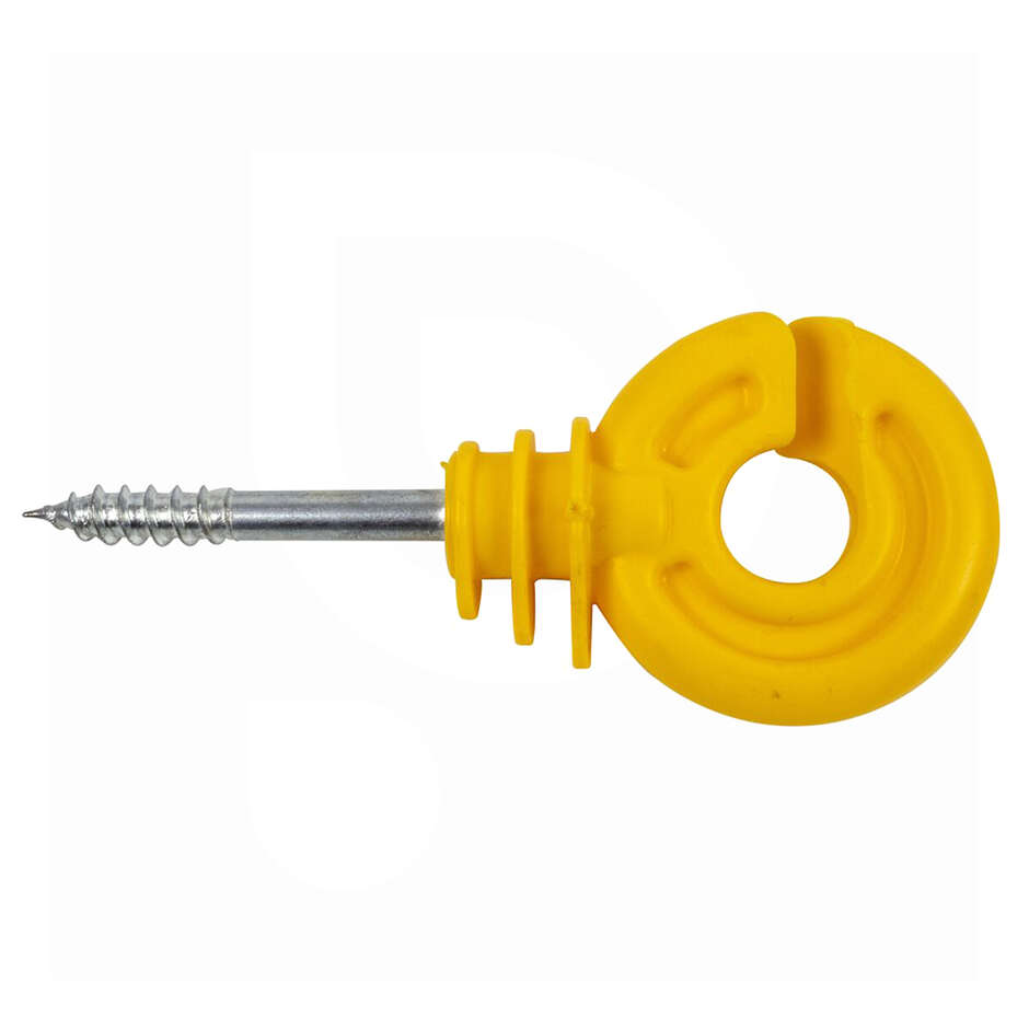 Isolatore giallo ad anello con vite Ø 6 mm per legno (25 pezzi)