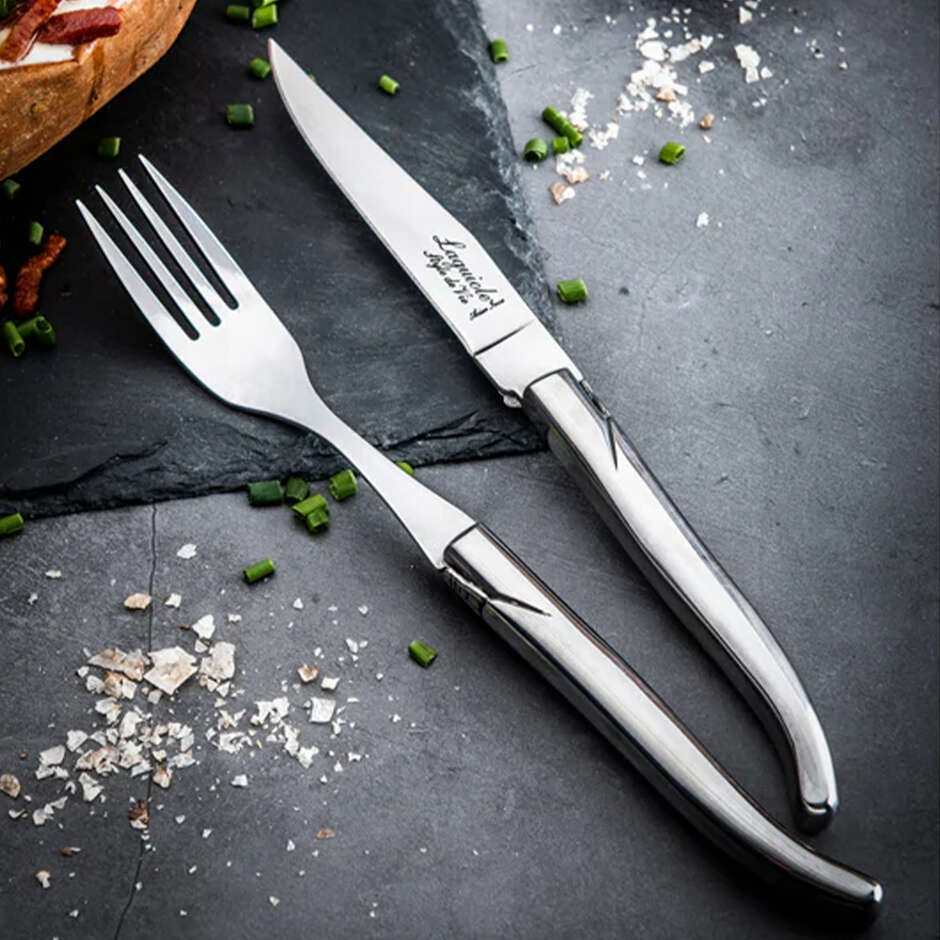 Juego de 6 cuchillos para bistec Luxury Line de acero inoxidable – 10,5 cm