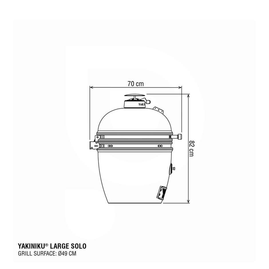 Kamado Yakiniku Large Solo Complete para 6-8 personas – Ø49 cm