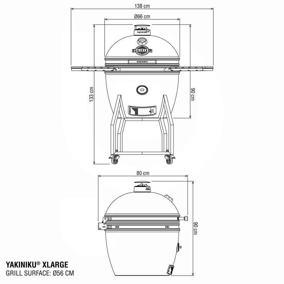 Kamado Yakiniku XLarge Complete pour 8 à 12 personnes – Ø56 cm