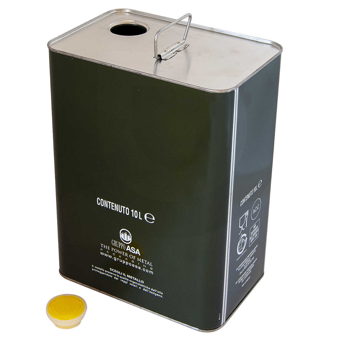 Kanister für Olivenöl dunkelgrün 10 L (St. 4) Olivenöl | Polsinelli