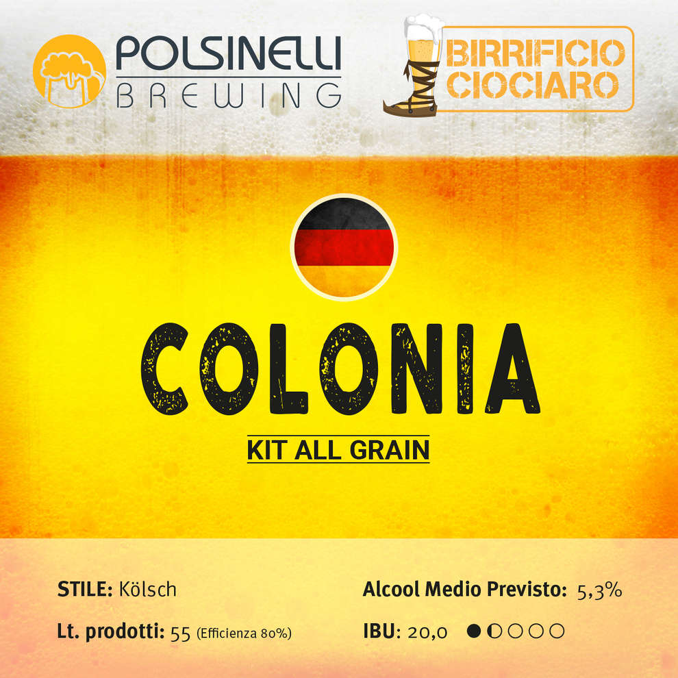 Kit all grain Colonia for 55 L - Kölsch