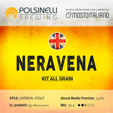 Kit all grain Neravena pour 55 L – Oatmeal Stout 