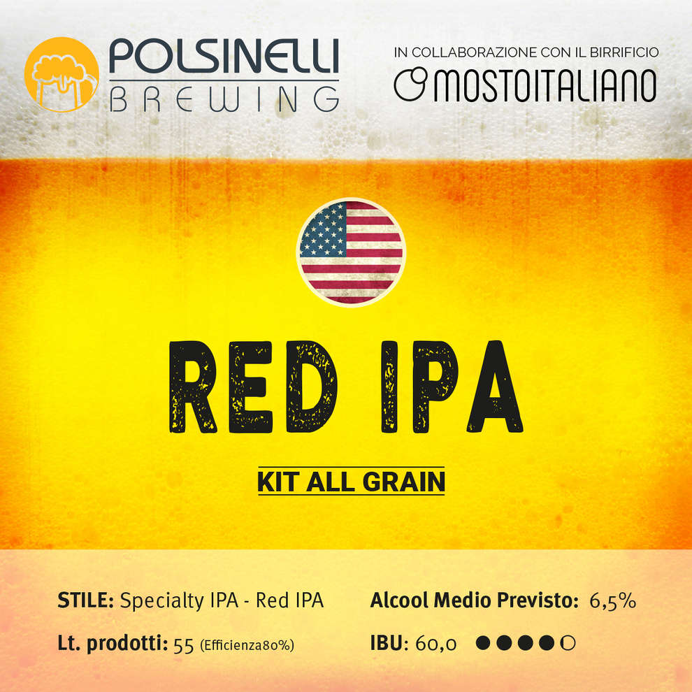 Kit all grain Red Ipa for 55 L - Specialty IPA: Red IPA