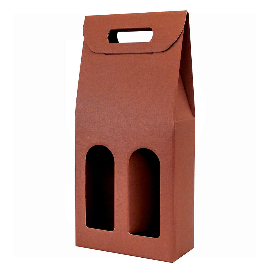 Coffret orange Corten foncé pour 2 bouteilles (30 pcs)