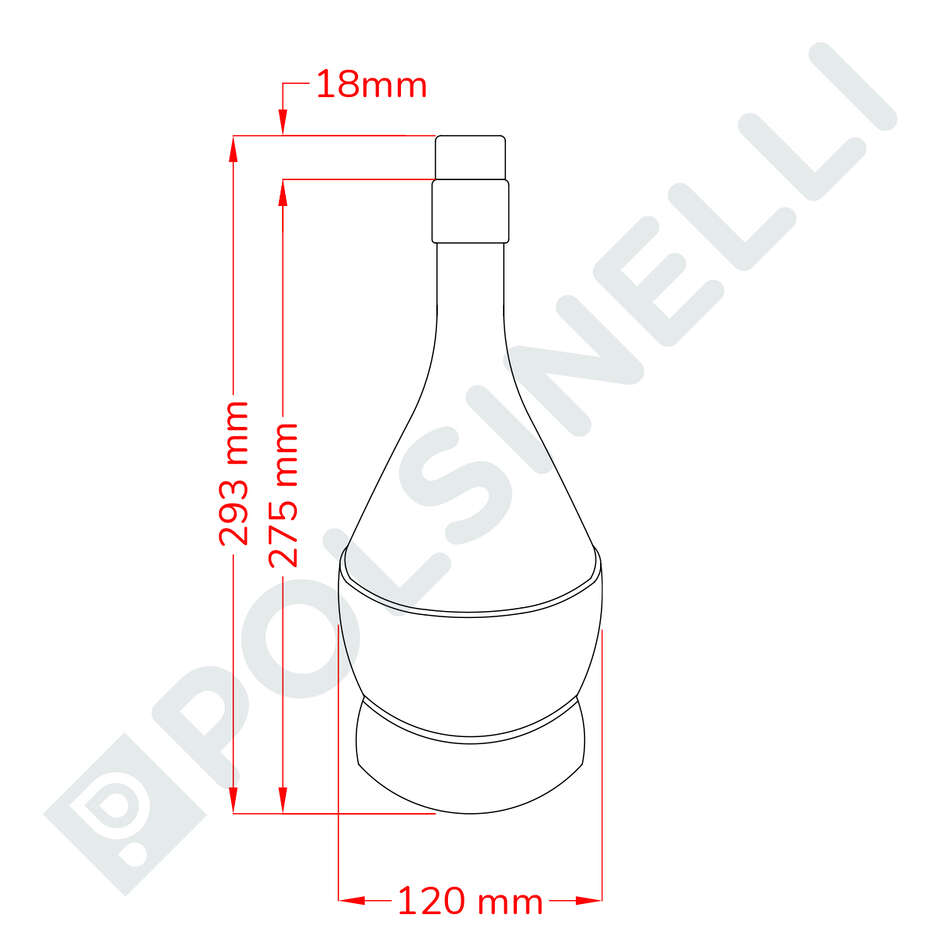 Korbflasche 1 L mit Stopfen (18 Stück)