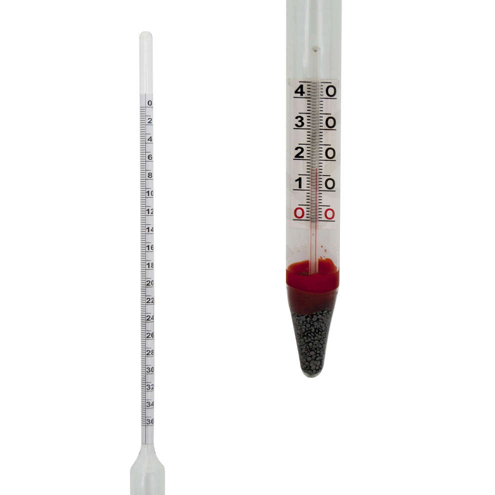 Langes Babo Mostwaage mit Thermometer