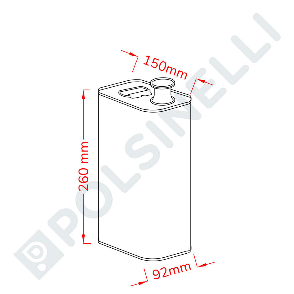 Lata para aceite 3 L (unid. 16)
