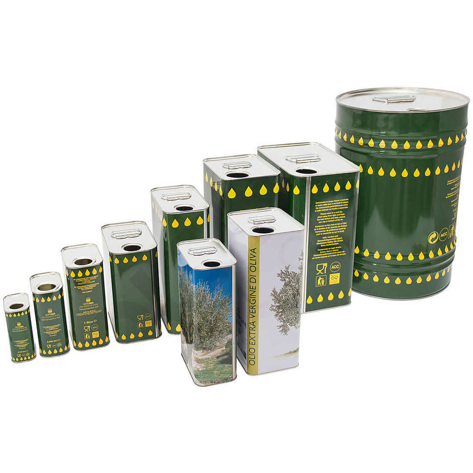 Lata para aceite verde oscuro 0,50 L (unid. 28)