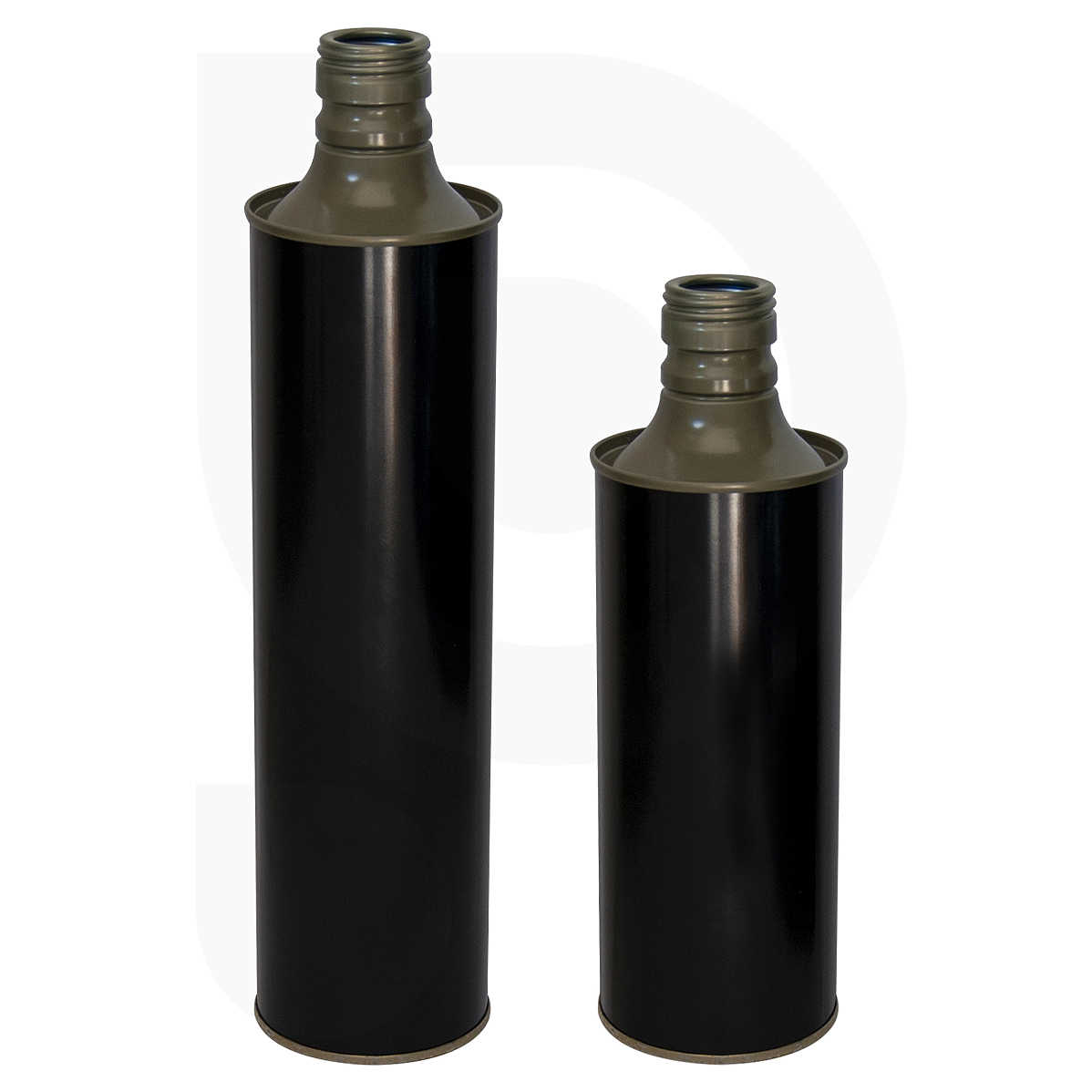 Lattina cilindrica per olio 0,50 L nero lucido (35 pezzi) Olio