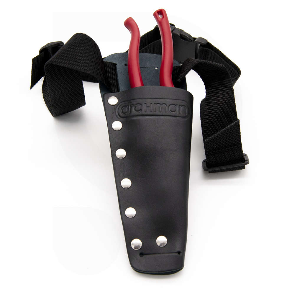 Leather scissors holder with belt Archman