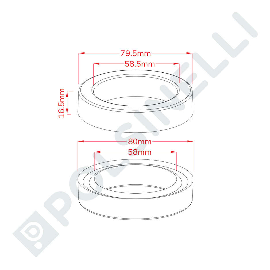 Leather sealing 60 mm