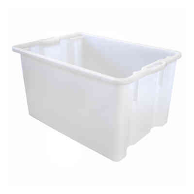 Lebensmittelechte Polyethylen-Box weiß 65 L