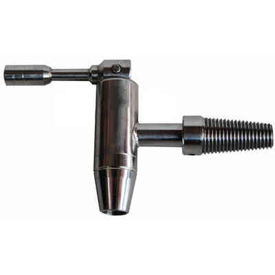 Lever faucet steel dowel wood