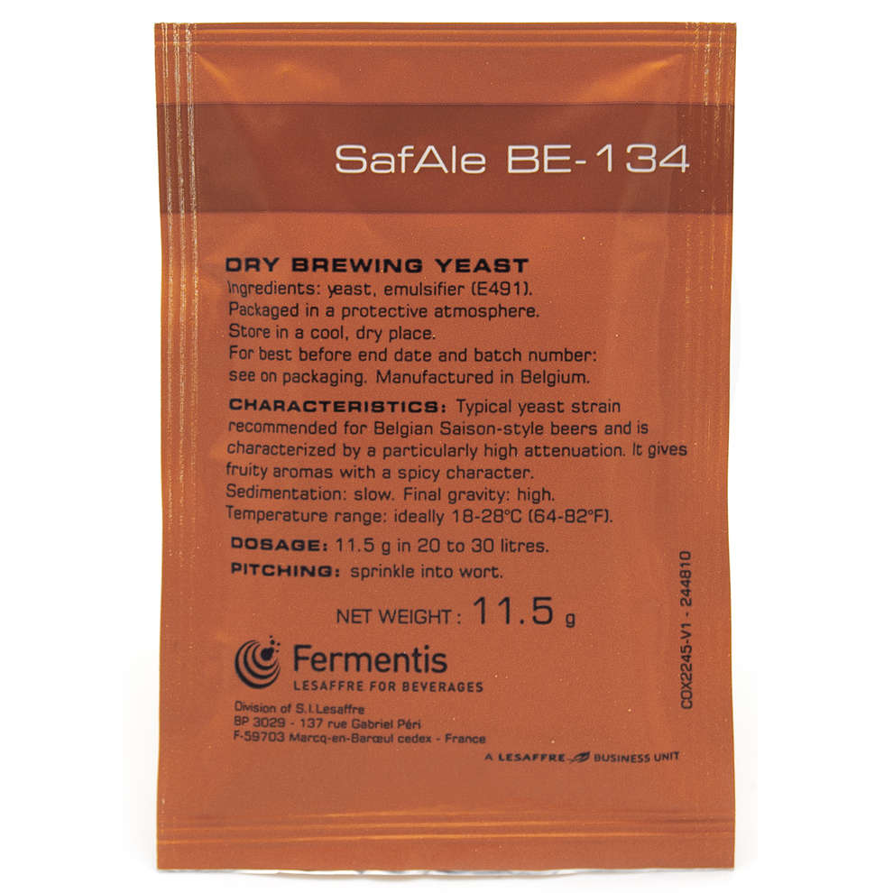 Lievito secco Fermentis Safale BE-134 (11,5 g)