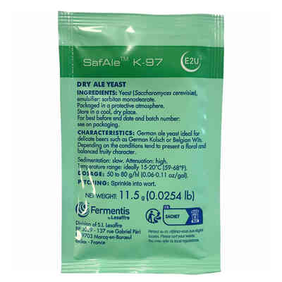Lievito secco Fermentis Safale K-97 (11,5 g)