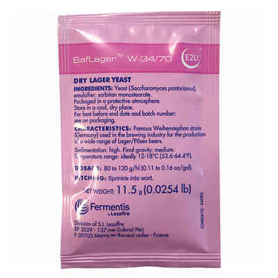 Lievito secco Fermentis Saflager W-34/70 (11,5 g)