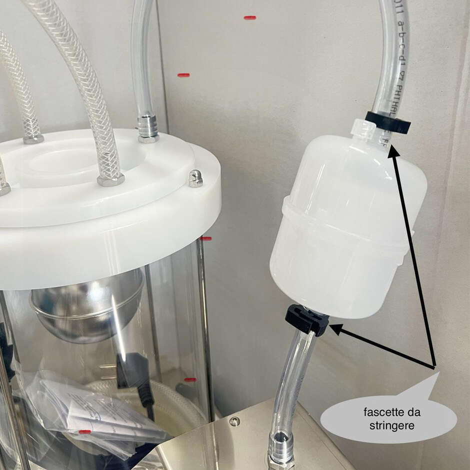 Luft-Flüssigkeits-Abscheidefilter mit Schlauchanschluss für Enolmaster