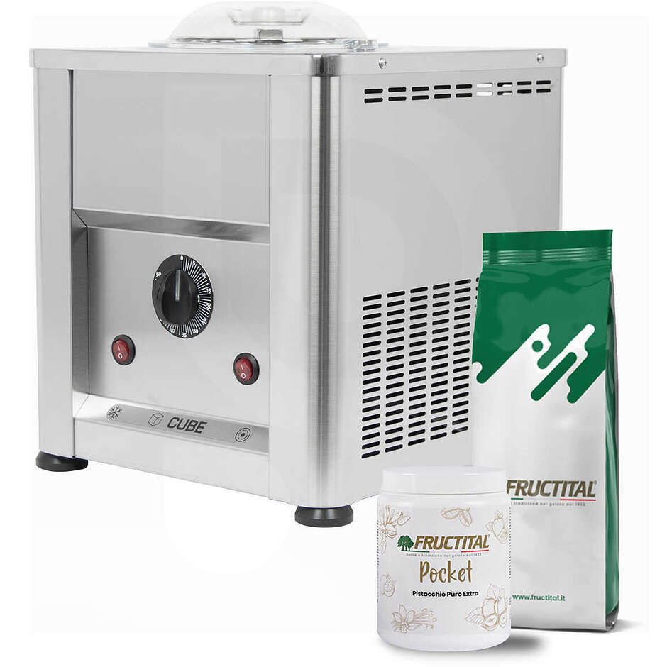 Macchina per gelato CUBE 750 + Fiordilatte + Pistacchio