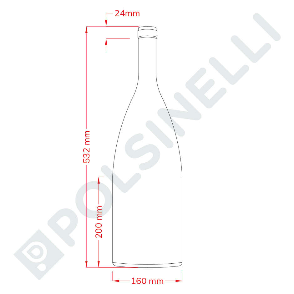 Magnum Borgognotta Flasche 5 L Uvag (1 Stück)