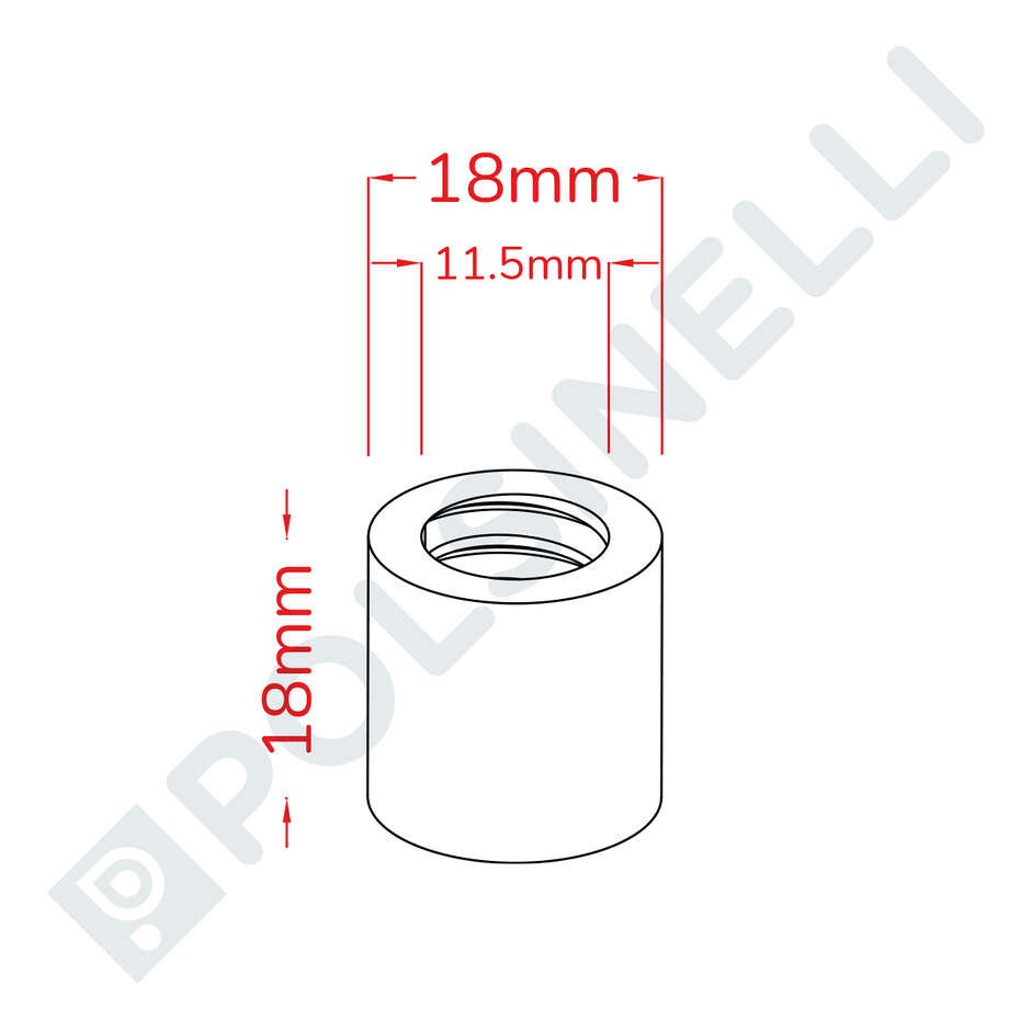 Manchon en acier inoxydable 1/4"