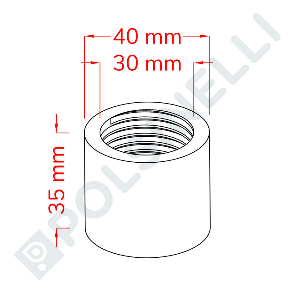Manchon en acier inoxydable 1"