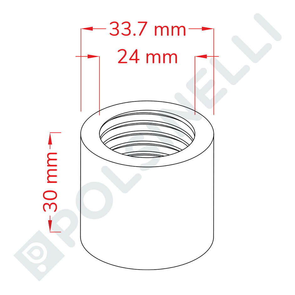 Manchon en acier inoxydable 3/4"
