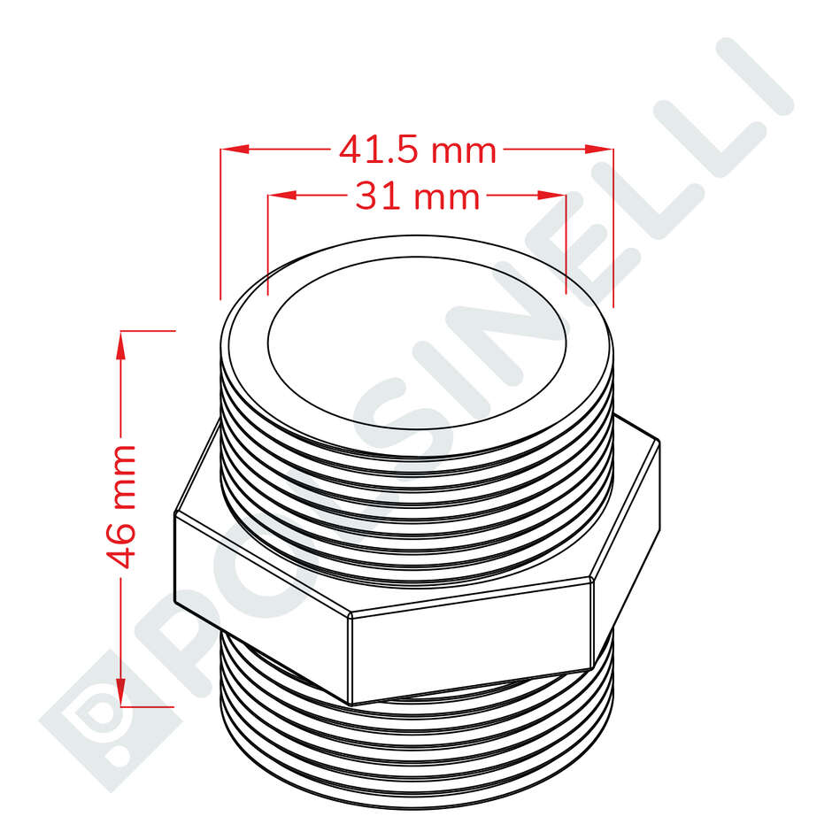 Manchòn inox de 1" 1/4