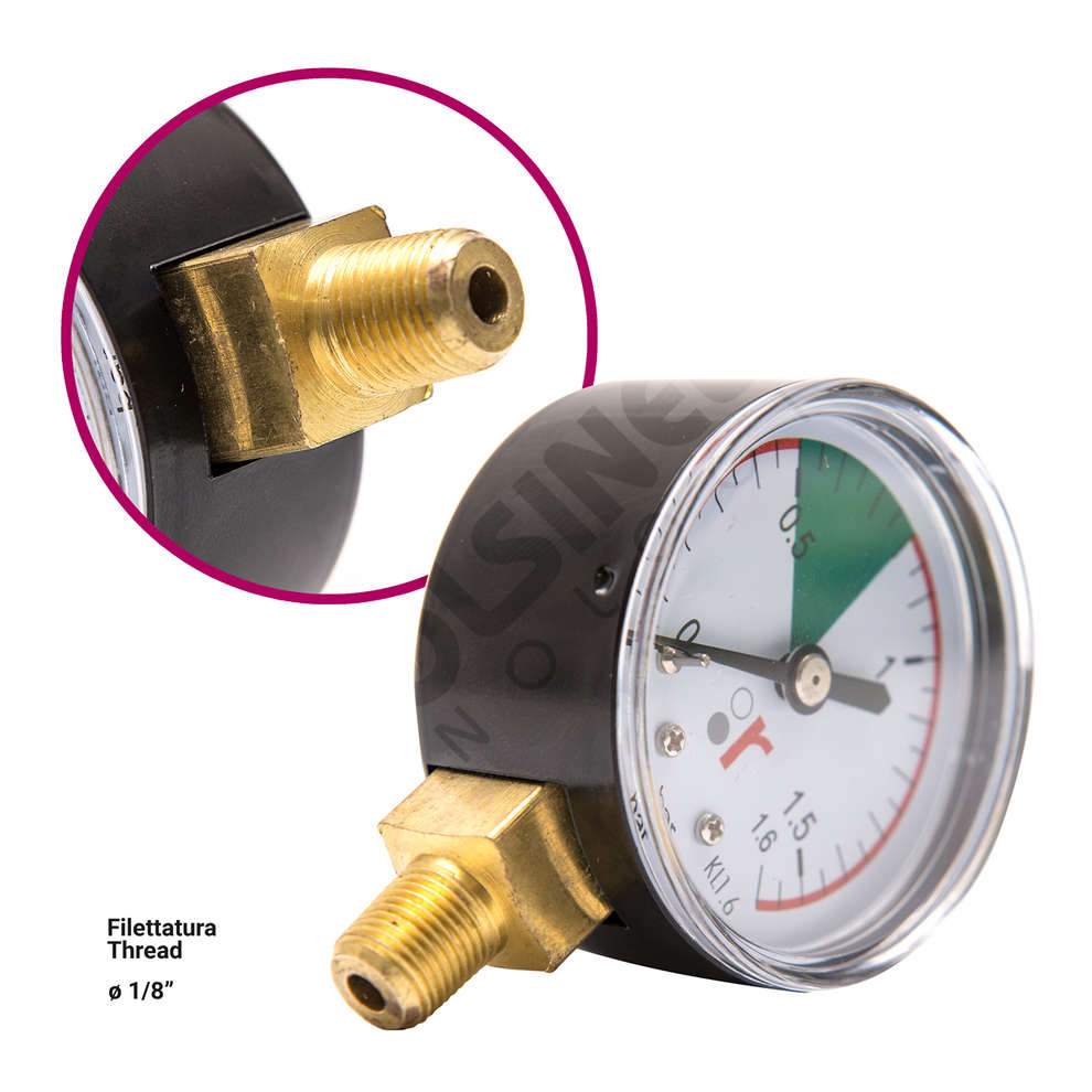 Manómetro 1/8" para bomba  para flotador de aire