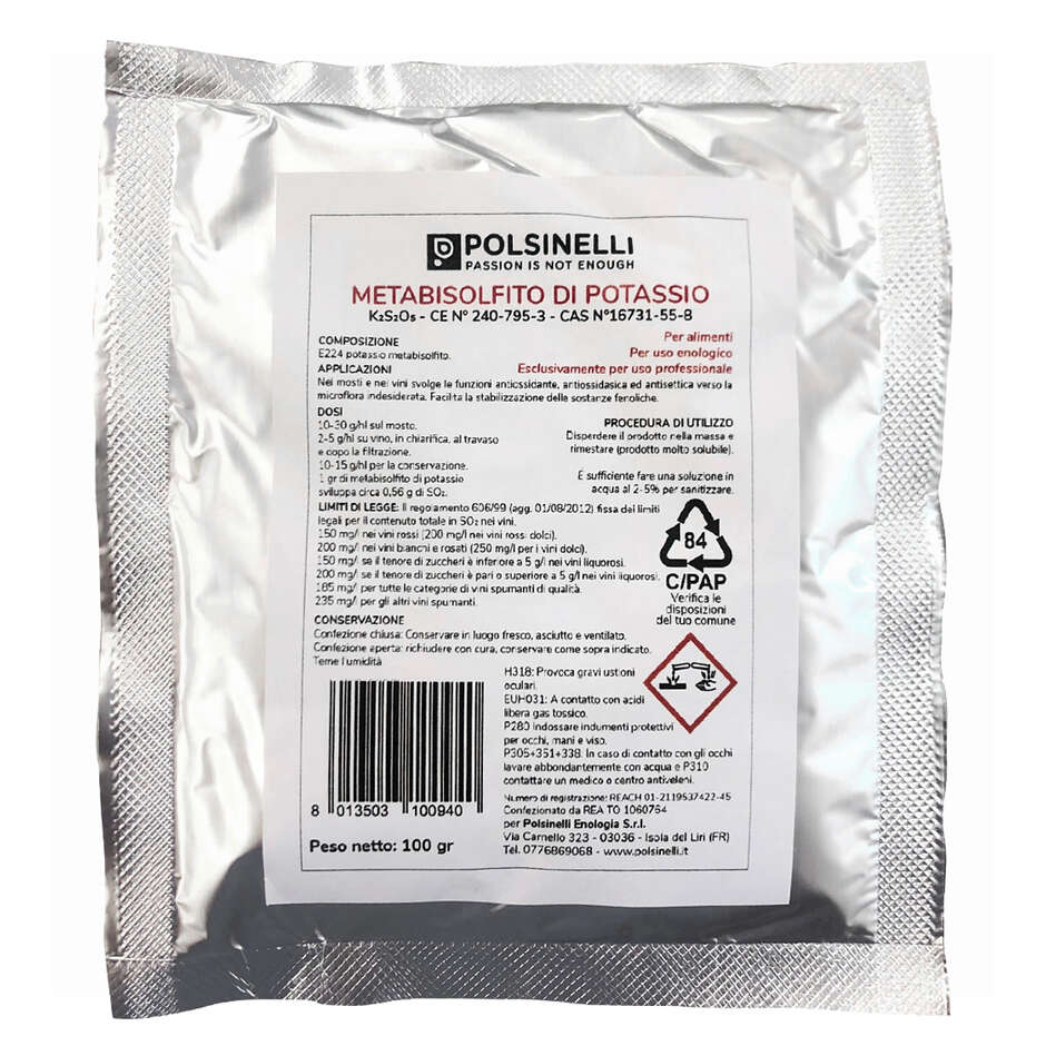 Metabisulfito de potasio (100 g)