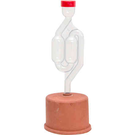 Minifermentador con doble polmón con Caperuza de goma (∅ 65 mm)