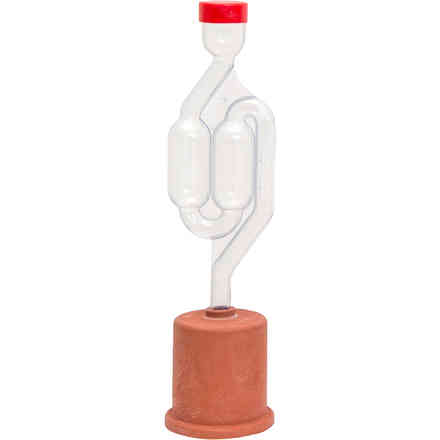 Minifermentatore a 2 bolle con Cappellotto in gomma (∅ 40 mm) 