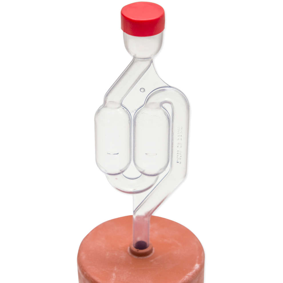 Minifermentatore a 2 bolle con Cappellotto in gomma (∅ 40 mm) 
