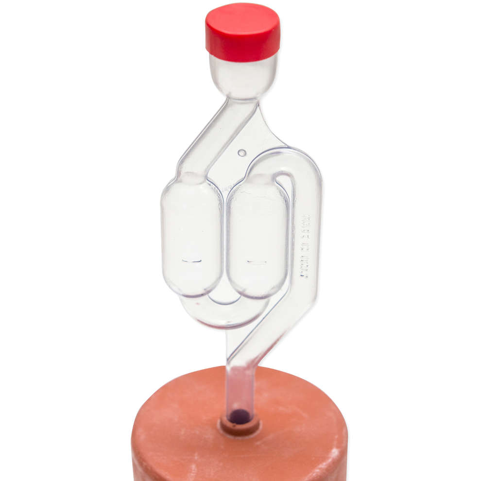 Minifermentatore a 2 bolle con Cappellotto in gomma (∅ 50 mm) 