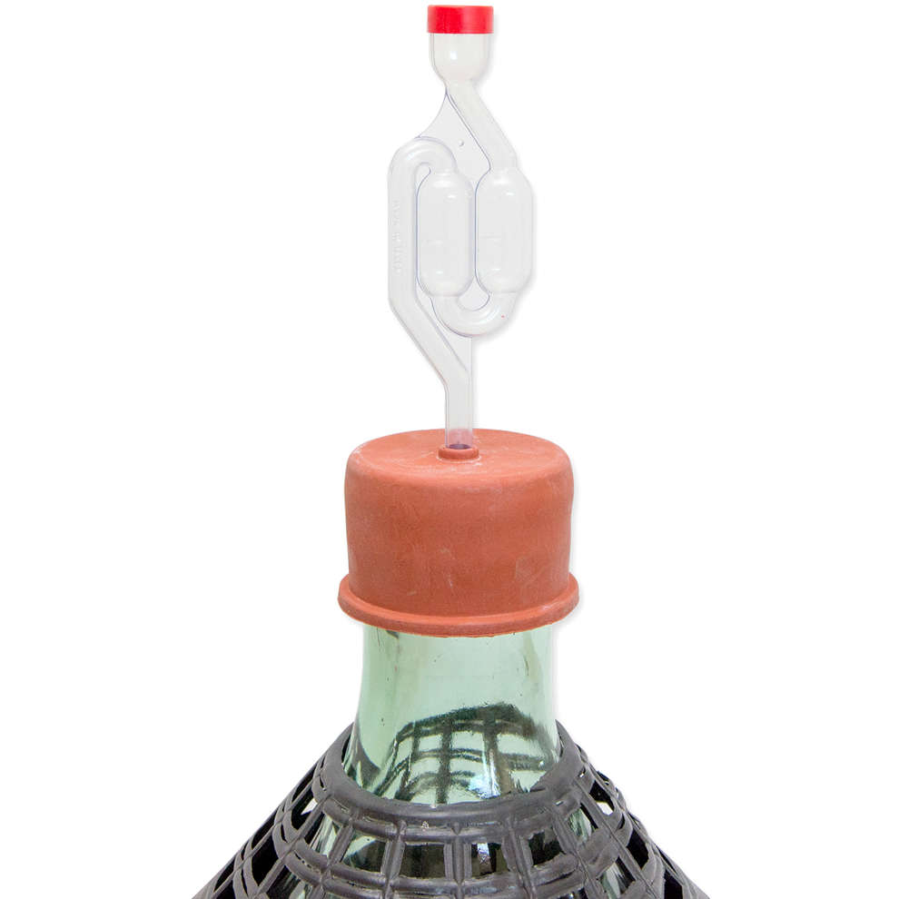 Minifermentatore a 2 bolle con Cappellotto in gomma (∅ 50 mm) 