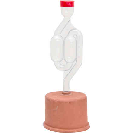 Minifermentatore a 2 bolle con Cappellotto in gomma (∅ 60 mm) 