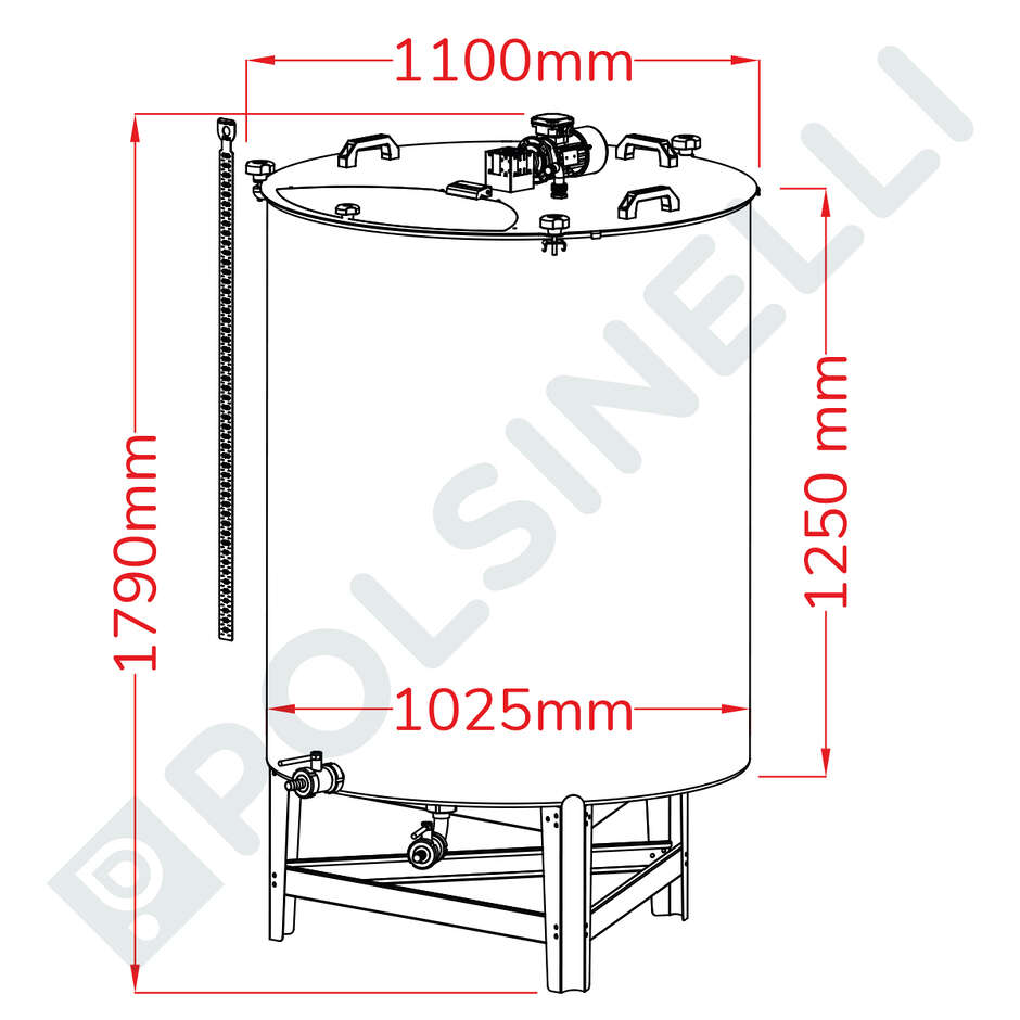 Mixing tank 1000 L