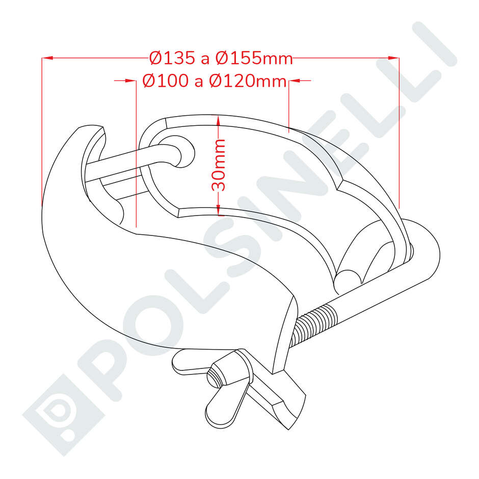 Morsetto Inox Garolla 100