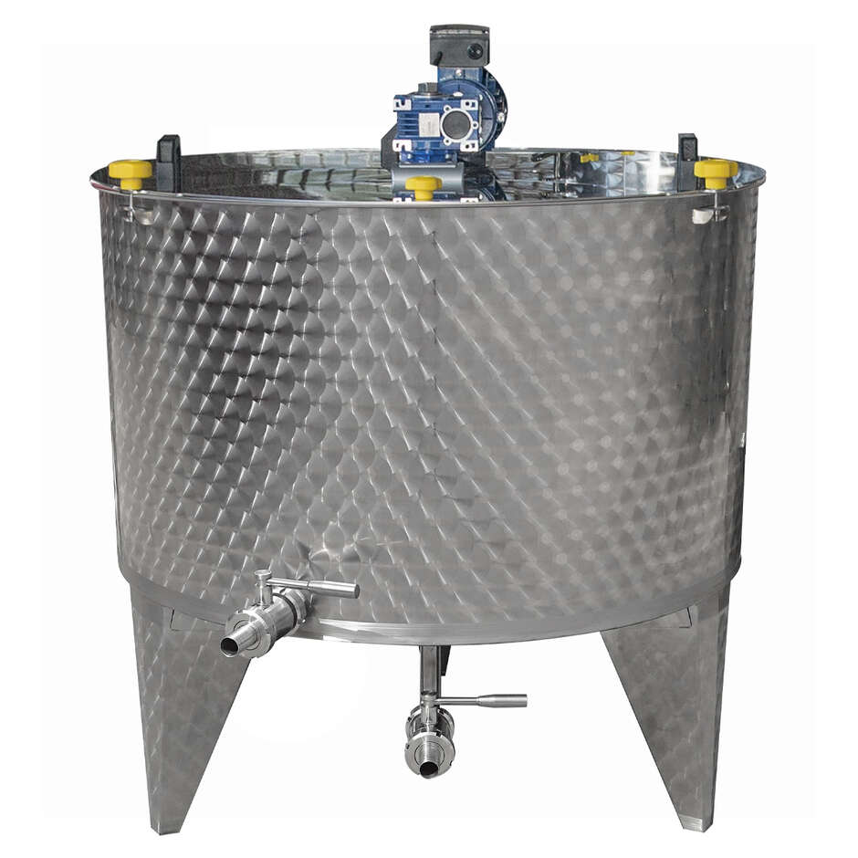 Motorisierter Edelstahltank konischen Boden 10° 500 L