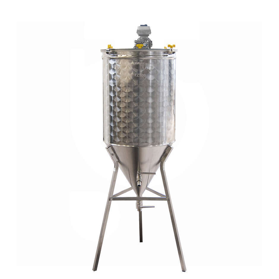 Motorisierter Edelstahltank konischen Boden 60° 50 L mit Inverter