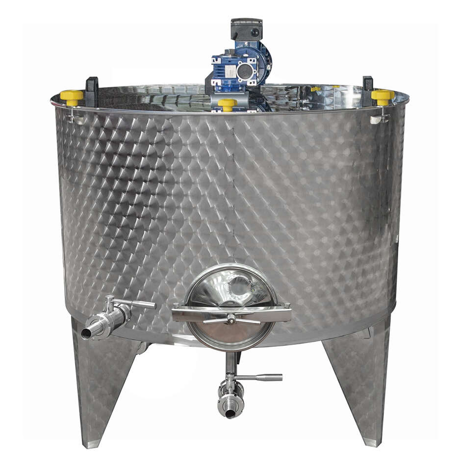 Motorized stainless steel tank 10° Conical Bottom 300 L with Ø300 manhole