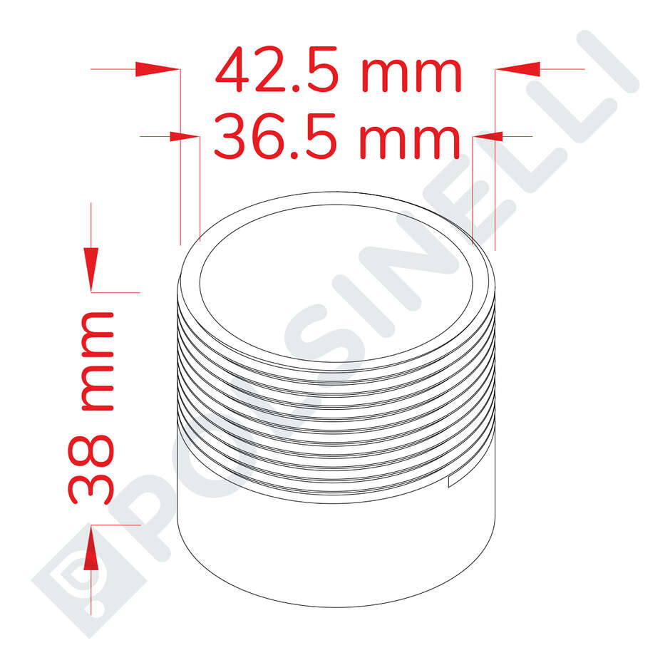 Nippel von 1" 1/4