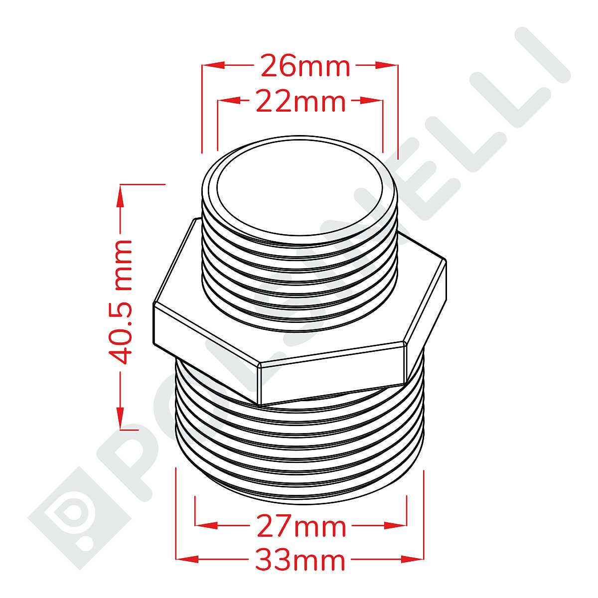 Nipplo Ridotto 3/4 X 1/2 Per Impianti Di Irrigazione | Leroy Merlin - Foto 3