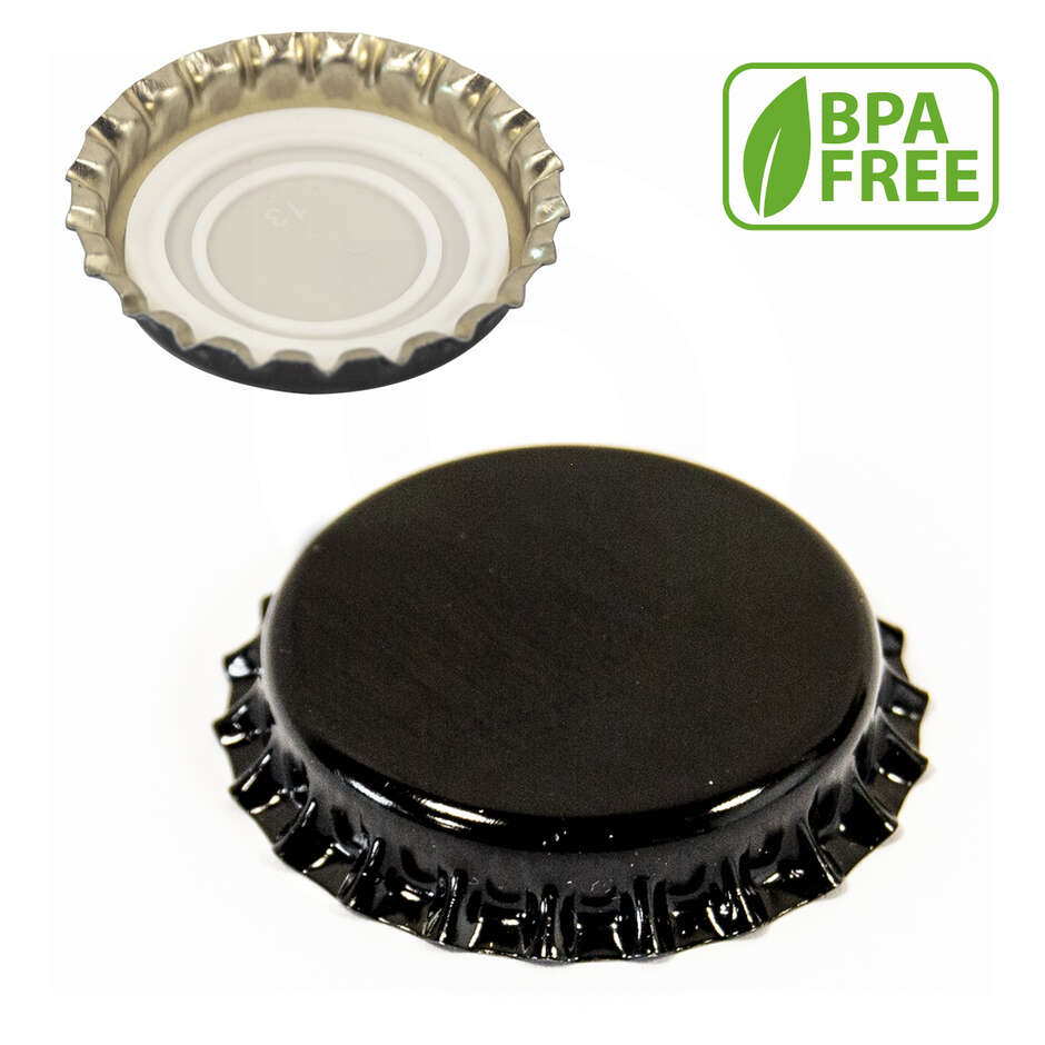 Noir bouchon couronne ⌀29 (200 pcs)